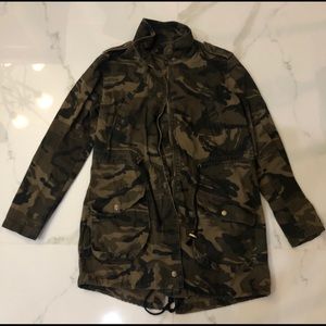 Forever 21 Camouflage Utility Jacket Size: S